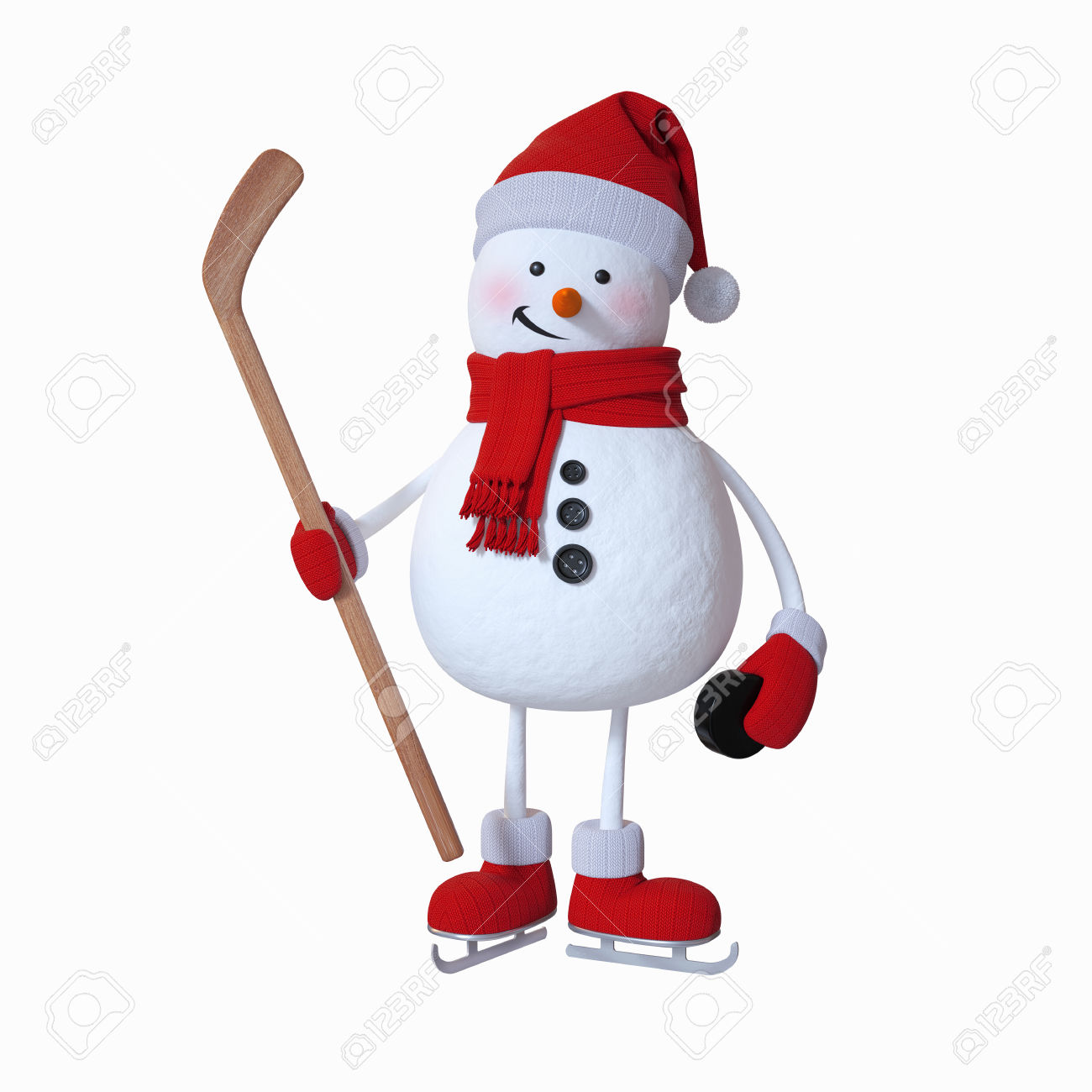 48386314-snowman-playing-ice-hockey-winter-sports-3d-illustration-Stock-Illustration